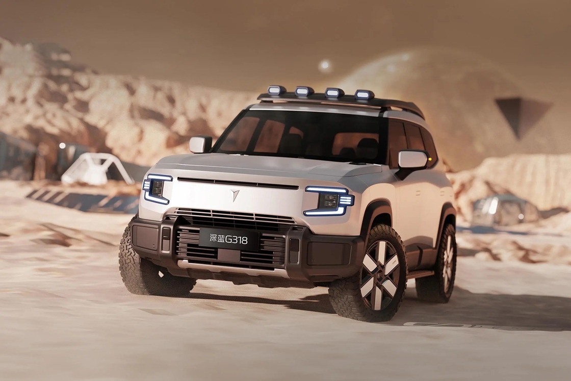 چانگان دیپ بلو شنلان G318 چهار چرخ سوئیچ الکتریکی هیبریدی سوخت 4WD جاده ای EV ماشین خودرو انرژی جدید