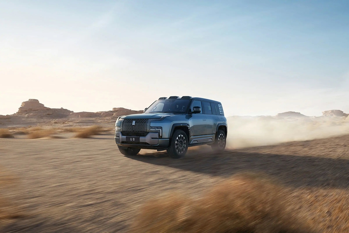 ماشین جدید Jeep SUV الکتریکی 4X4 خودرو BYD یانگ وانگ U8 ماشین بالا